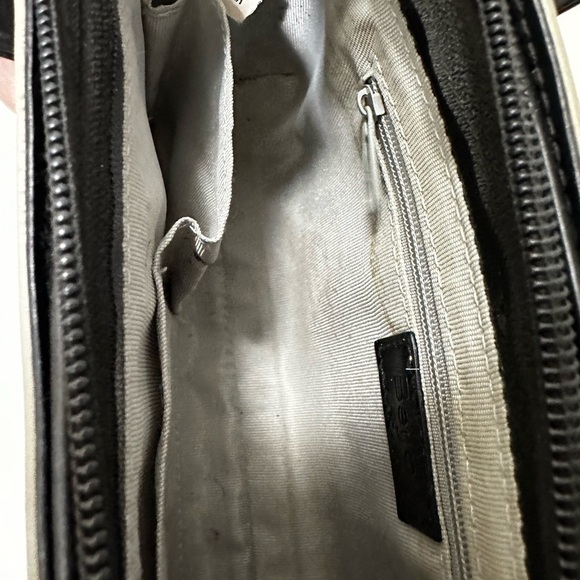 Beijo Shoulder Vintage Gray Bag with Black Double Straps - Picture 2 of 8